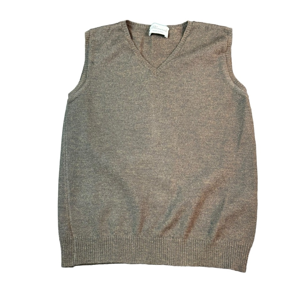 Blumarine Made in Italy Wool Preppy Academia Brown Vest Top size Small